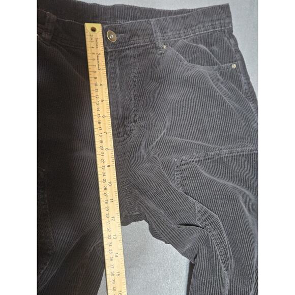 No Boundaries Pants Mens 34x31 Black Corduroy Double Knee Carpenter Baggy Skater - Picture 6 of 8